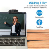 1080P USB Webcam 170 Degree Vertical Adjustment with Clip
