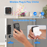 1080P WiFi Security Doorbell Camera 2-Way Audio Free Cloud Storage