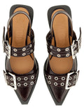 Ganni Women Ballerina Con Fibbia