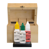 JSP 10k 14k Gold & Silver Sterling Testing Acid Solutions Kit for Jewelry W/ Bamboo Storage Box