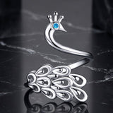 925 Sterling Silver Plated Platinum Pavé Setting CZ Ring for Women