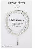 Unwritten Silver Plated Flash Plated Double Strand Bracelet