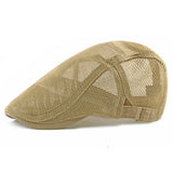 Men's And Women's Identical Single-color Mesh Lightweight And Breathable Adjustable Fashionable Retro Style Forward Hat, Suitable For Daily Commuting, Versatile And Versatile Beret.