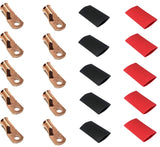 1/0 Gauge Cable Lugs with Heat Shrink Tubing Kit