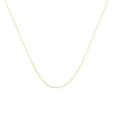 10K Gold 0.5 mm Slender & Dainty Fine Rope Chain Necklace