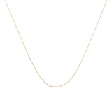 10K Gold 0.5 mm Slender & Dainty Fine Rope Chain Necklace