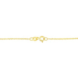 10K Gold 1/5 Cttw Princess Cut Diamond 3 Stone Drop 18" Pendant Necklace (H-I Color, SI2-I1 Clarity)