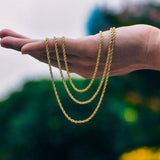 10k Solid Gold Rope Chain 2.5mm