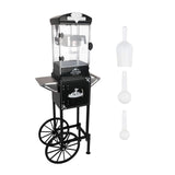 Premium 10OZ Portable Kettle Popcorn Maker Machine With Cart (SAK42196)