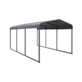 [10X15FT] Alora Large Heavy-Duty Outdoor Metal Carport For Cars, Trucks And Boats (SAK95738)