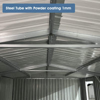 [10X20FT] Heavy-Duty Multipurpose Outdoor All-Weather Utility Garage Storage Shed With Air Vents (SAK74834)