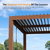 [10X20FT] Alora Heavy-Duty Luxury Outdoor Pergola With Adjustable Louvers And Integrated Drainage (SAK42670)