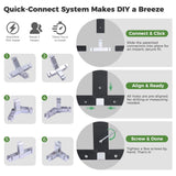 [10X24FT] Heavy-Duty Outdoor Aluminum Polycarbonate Greenhouse With Roof Vents And Swing Doors, 4MM (SAK97032)