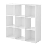 11" 9-Cube Storage Organizer Top panel and 2 middle shelves support up to 22 lbs each; bottom panel supports up to 33 lbs