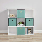 11" 9-Cube Storage Organizer Top panel and 2 middle shelves support up to 22 lbs each; bottom panel supports up to 33 lbs