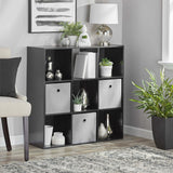 11" 9-Cube Storage Organizer Top panel and 2 middle shelves support up to 22 lbs each; bottom panel supports up to 33 lbs