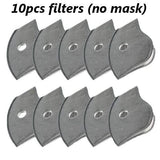 11-Piece Set: Breathable Bacteria-Proof Sport Face Mask with Activated Carbon PM 2.5