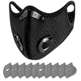 11-Piece Set: Breathable Bacteria-Proof Sport Face Mask with Activated Carbon PM 2.5