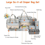 11-Piece Set: Multifunctional Diaper Handbags with Food Bag