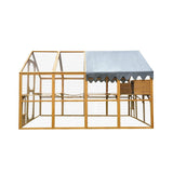 110-Inch Large Outdoor Kitten Playpen Chicken Coop With Waterproof Cover (SAK15370)