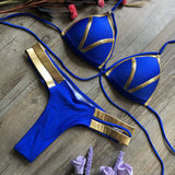 Sexy Halter Push Up Brazilian Bikini 2025 Women Bandage String Swimsuit Female Swimwear Two Pieces Bikini Set Bathing Suit Swim