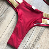 Sexy Halter Push Up Brazilian Bikini 2025 Women Bandage String Swimsuit Female Swimwear Two Pieces Bikini Set Bathing Suit Swim