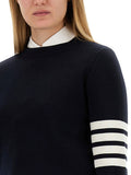 Thom Browne Women Milano Stitch Jersey With 4 Bars
