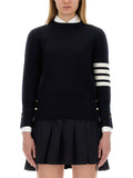 Thom Browne Women Milano Stitch Jersey With 4 Bars