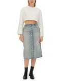Courreges Women Cropped Sweatshirt
