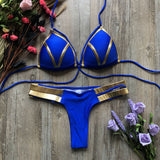 Sexy Halter Push Up Brazilian Bikini 2025 Women Bandage String Swimsuit Female Swimwear Two Pieces Bikini Set Bathing Suit Swim