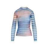 Jean Paul Gaultier Mesh Printed "Air" Long Sleeves Top Women