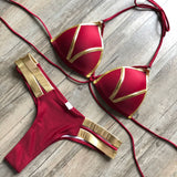 Sexy Halter Push Up Brazilian Bikini 2025 Women Bandage String Swimsuit Female Swimwear Two Pieces Bikini Set Bathing Suit Swim