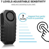 113dB Wireless Vibration Motion Sensor Waterproof Bike Alarm with Remote