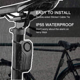 113dB Wireless Vibration Motion Sensor Waterproof Bike Alarm with Remote