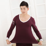 Men's tights Modal basic round neck thermal underwear set
