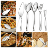 Mirdinner 65 Pcs Silverware Set with Serving Set for 12, Stainless Steel Flatware Cutlery Set Contains 5 Pcs Serving Set, for Home, Restaurant or Parties, Dishwasher Safe