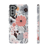 GRAY PASTEL FLOWERS | Tough Phone Case