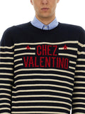 Valentino Men "Chez Valentine" Wool Sweater