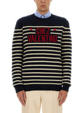Valentino Men "Chez Valentine" Wool Sweater