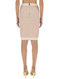 Balmain Women Tweed Midi Skirt