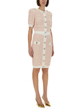 Balmain Women Tweed Midi Skirt