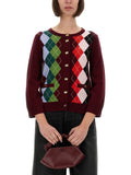 Ganni Women Jacquard Cashmere Cardigan