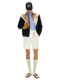 Valentino Men Wool Bomber Jacket With Print Toute La V