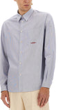 Valentino Men Striped Cotton Shirt