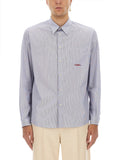 Valentino Men Striped Cotton Shirt