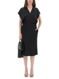 Stella Mccartney Women Midi Dress With Wing Sleeves