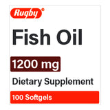 Rugby Omega-3 Fish Oil Dietary Supplement, 1200 mg