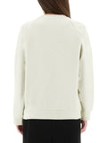 Marni Women White Cotton Sweatshirt With Tulip Print