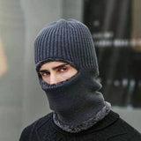 Winter Warm Unisex Dome Brimless Terry Neck Protection Thickened Flat Brim Knitted Hat
