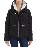Bagatelle Zippered Pocketed Utility Faux Fur Water Resistant Jacket, Size Medium